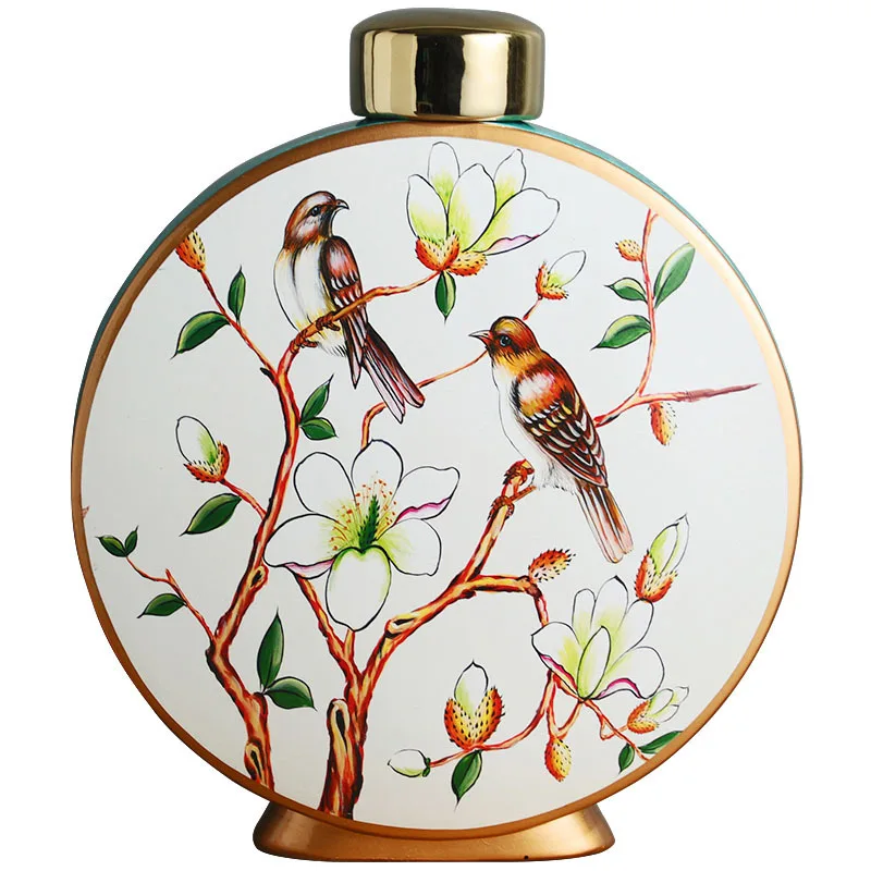Antique Ceramic Vase Magpie Pattern Storage Jar with Cover Flower Pot Flowers Insert Desk Decoration Vases Vintage Home Decor
Antique Ceramic Vase Magpie Pattern Storage Jar with Cover Flower Pot Flowers Insert Desk Decoration Vases Vintage Home Decor