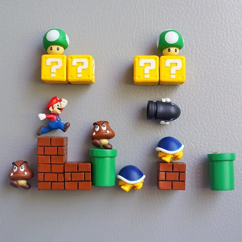 Оригинальные 3D магниты на холодильник Super Mario для детей милые и забавные