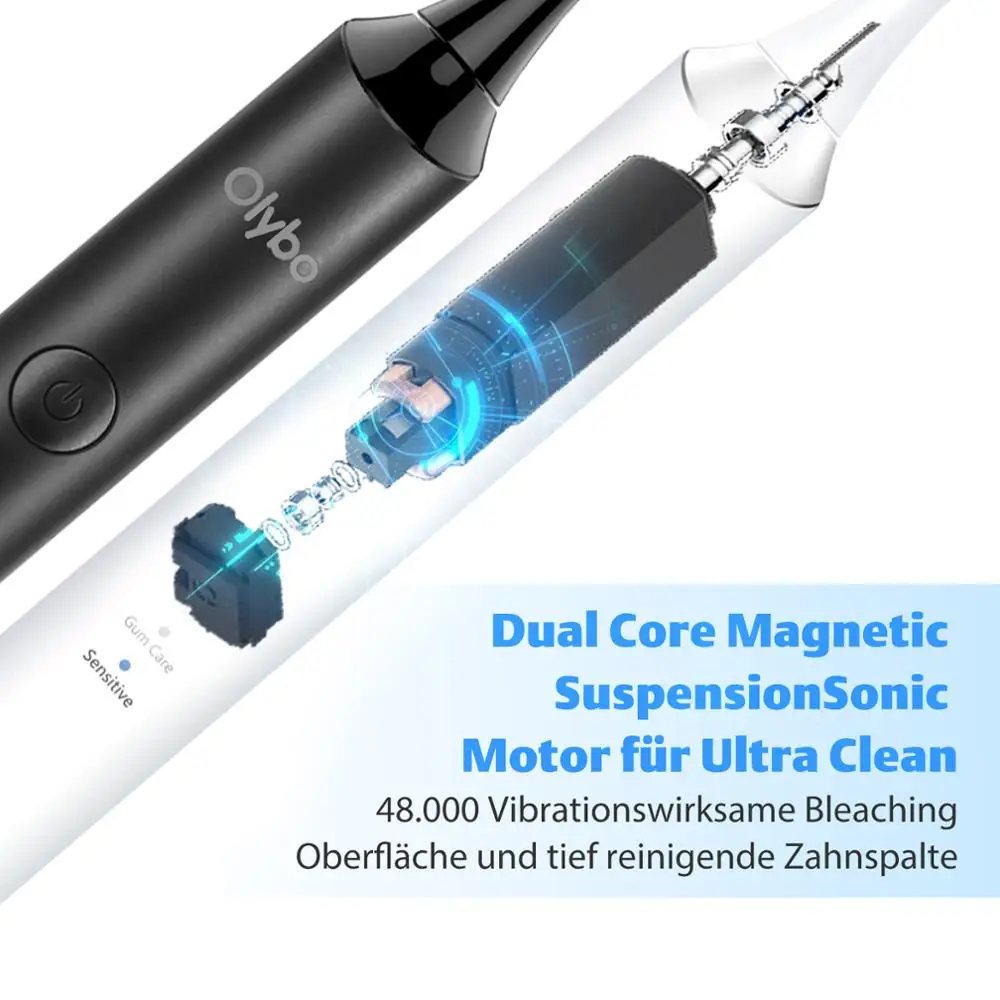Olybo Sonic Electric Toothbrush A9 Adult Timer Brush 5 Mode USB Charger Rechargeable Tooth Brushes Replacement Heads
Olybo Sonic Electric Toothbrush A9 Adult Timer Brush 5 Mode USB Charger Rechargeable Tooth Brushes Replacement Heads