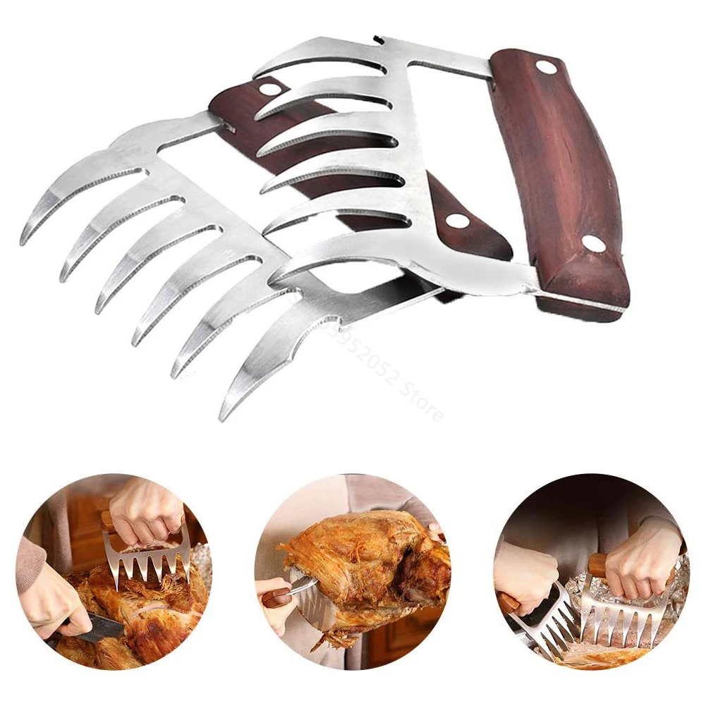 1pc Meat Fork Shredder Claws Stainless Steel BBQ Pulled Pork Meat Clamp Handing Carving Food Grill Accessories Barbecue Tool
1pc Meat Fork Shredder Claws Stainless Steel BBQ Pulled Pork Meat Clamp Handing Carving Food Grill Accessories Barbecue Tool