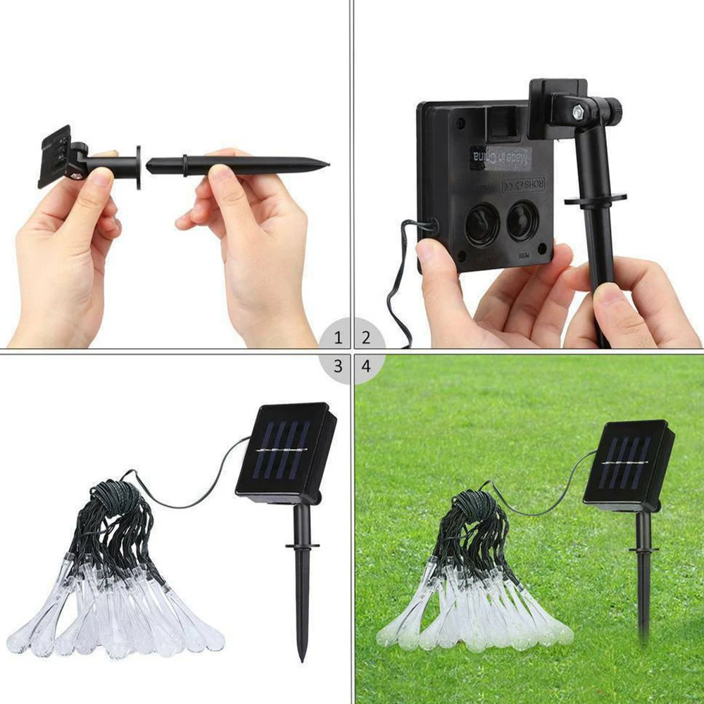 20/30/50Pcs LED Solar Light Outdoors Droplet Bulbs Solar Lamp Waterproof RGB Fairy String Solar Lights For Garden Holiday Decor
20/30/50Pcs LED Solar Light Outdoors Droplet Bulbs Solar Lamp Waterproof RGB Fairy String Solar Lights For Garden Holiday Decor
