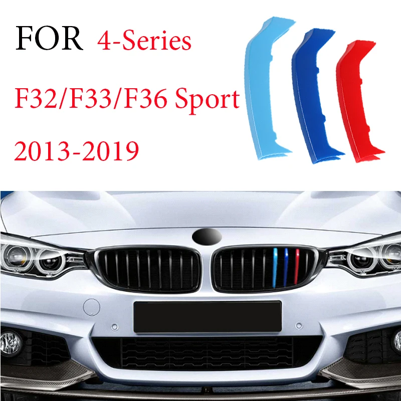 Трехцветная полоса для BMW 4ER 4 серии F36 F33 F32 Sport 13 20 Coupe Автомобильные гоночные Грили