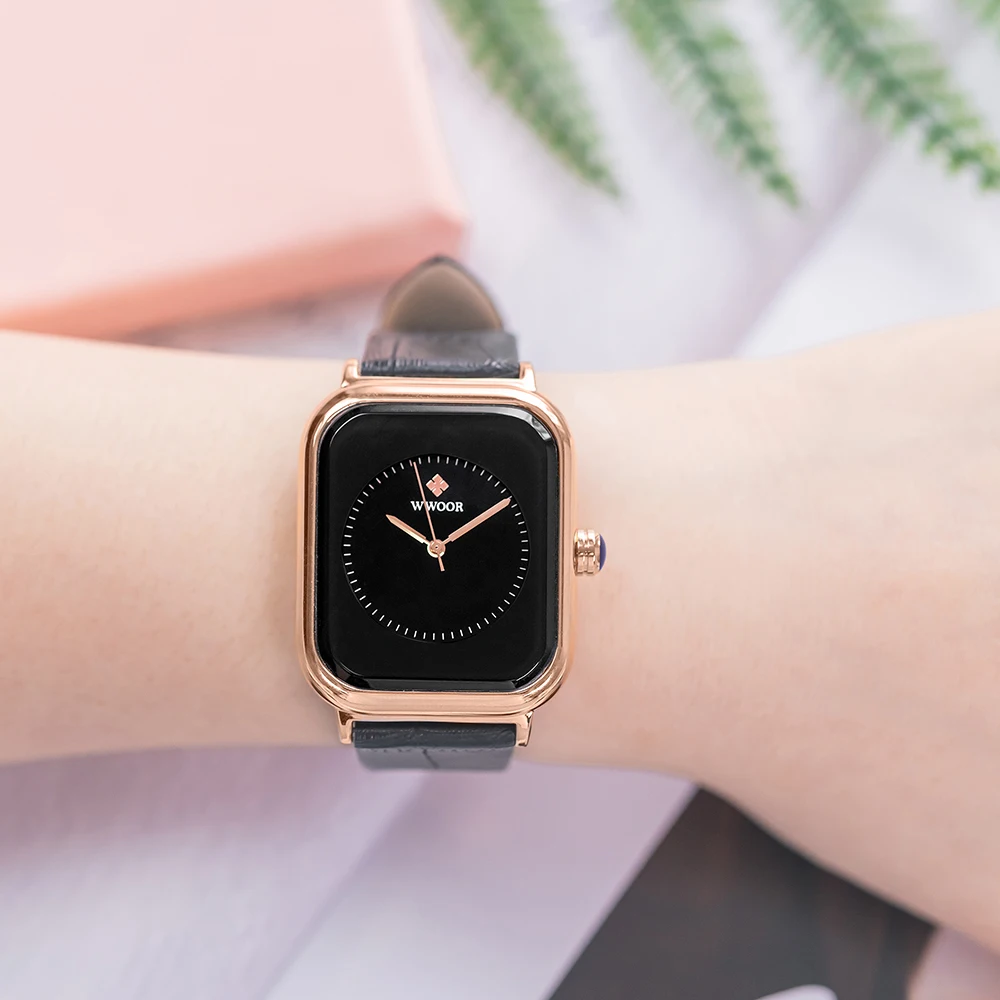 WWOOR 2021 Design New Ladies Watches Black Leather Square Women Wristwatch Sports Waterproof Dress Gift For Female Montre Femme
WWOOR 2021 Design New Ladies Watches Black Leather Square Women Wristwatch Sports Waterproof Dress Gift For Female Montre Femme