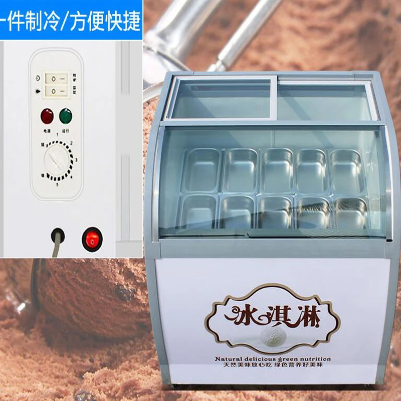 

Commercial Small Desktop Ice Cream Display Cabinet Machine For Cold Drink Shops Popsicle Showcase Freezer
