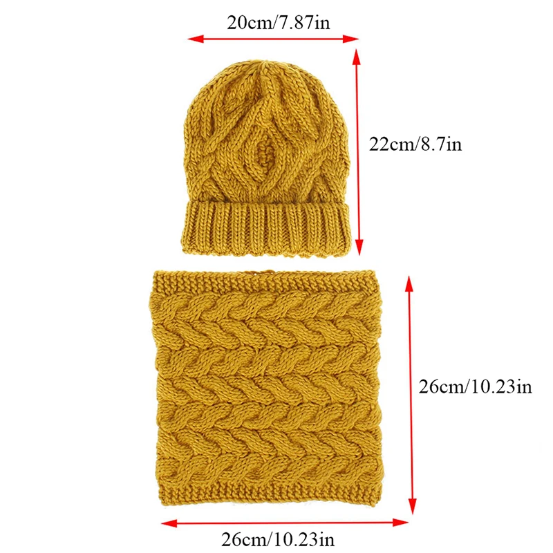 Women Winter Solid Color Knitted Hat And Scarf Two Pieces Set Beanie Bib Scarves Warm Pure Colour Unisex Solid Color Outdoor
Women Winter Solid Color Knitted Hat And Scarf Two Pieces Set Beanie Bib Scarves Warm Pure Colour Unisex Solid Color Outdoor