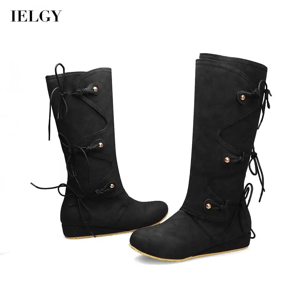 IELGY Non-slip bottom Matte Round head Middle tube Women's flat boots Large size Solid color Shoelace Flat heel
IELGY Non-slip bottom Matte Round head Middle tube Women's flat boots Large size Solid color Shoelace Flat heel