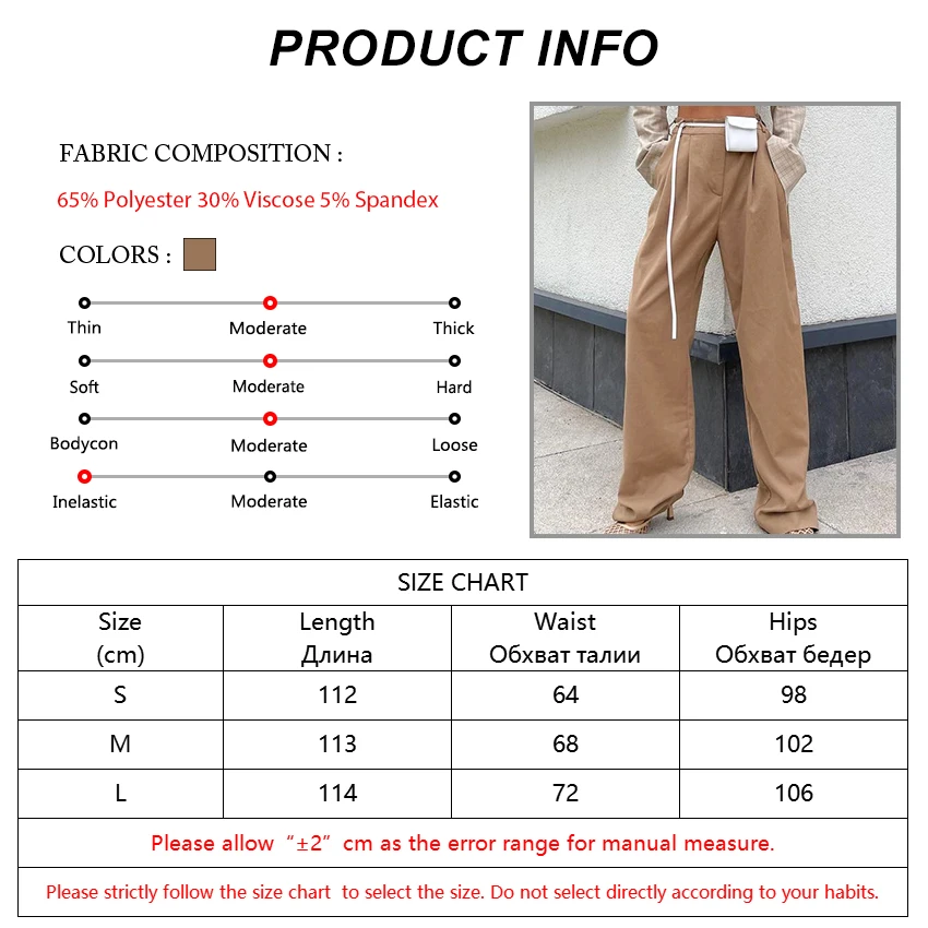 Mnealways18 Vintage Pleated Wide Leg Trousers Women 2021 Long Autumn Brown Straight Palazzo Trousers Ladies Office Pocket Pants
Mnealways18 Vintage Pleated Wide Leg Trousers Women 2021 Long Autumn Brown Straight Palazzo Trousers Ladies Office Pocket Pants