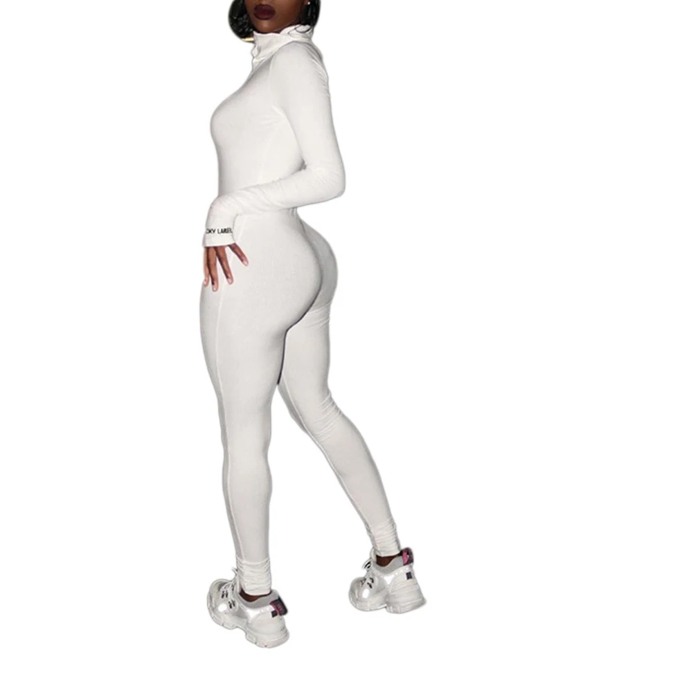 Women Long Sleeve Solid Color Turtleneck Bodycon Jumpsuit Tracksuit One-piece Yoga Sport Slim Black Jumpsuit Romper Trousers
Women Long Sleeve Solid Color Turtleneck Bodycon Jumpsuit Tracksuit One-piece Yoga Sport Slim Black Jumpsuit Romper Trousers