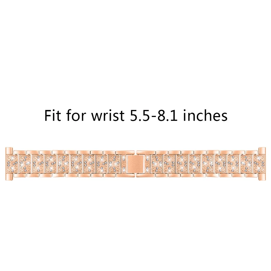 Fashion Shiny Rhinestone Steel Women Bracelet Watch Band Rose Gold Stainless Steel Wrist Band For Huami Huawei Watch 20mm/22mm
Fashion Shiny Rhinestone Steel Women Bracelet Watch Band Rose Gold Stainless Steel Wrist Band For Huami Huawei Watch 20mm/22mm