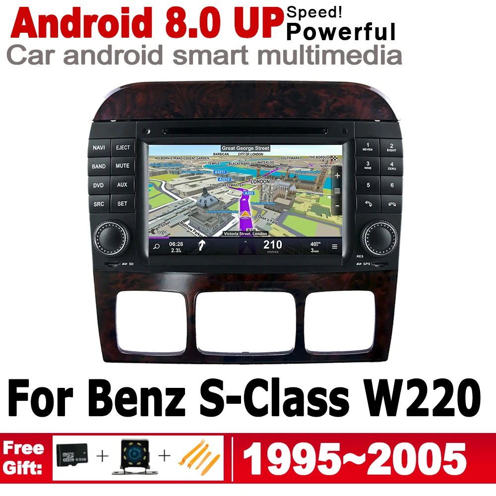 Для Mercedes Benz S Class W220 1995 ~ 2005 NTG Автомобильный мультимедийный плеер Android GPS 2 Din