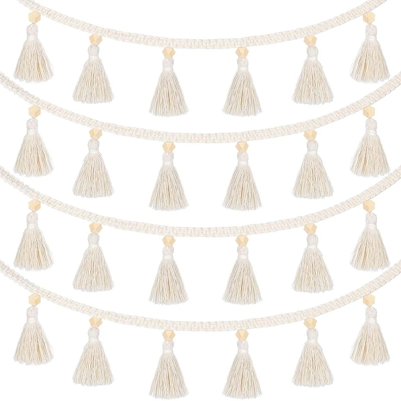 Best 4 Pcs Macrame Woven Tassel Garland Hanging Tassel Fringe Garland Banner Basket Decorative Wall Hangings
Best 4 Pcs Macrame Woven Tassel Garland Hanging Tassel Fringe Garland Banner Basket Decorative Wall Hangings