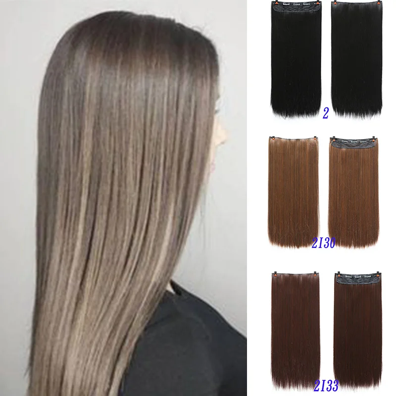 XUANGUIANG 5 clips Clip hair Long hair Straight hair Extension 24 Inch High Tempe rature Fiber False Hairpieces Natural Headwear
XUANGUIANG 5 clips Clip hair Long hair Straight hair Extension 24 Inch High Tempe rature Fiber False Hairpieces Natural Headwear