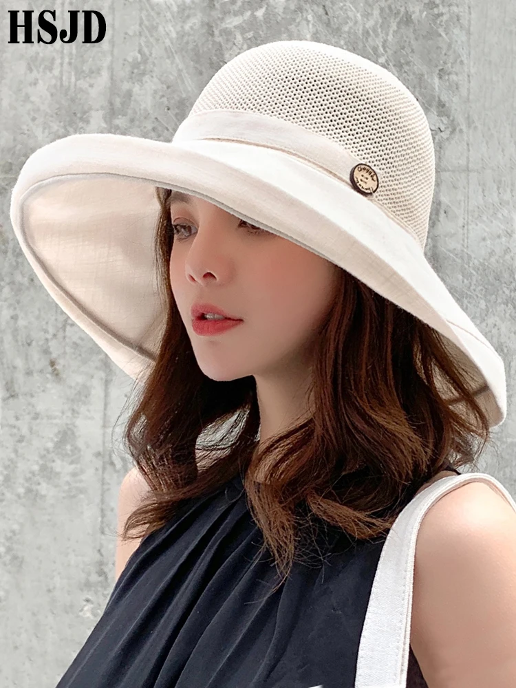 Women Summer Foldable Anti-UV Beach hat Solid Color Net Mesh Large Wide Brim Sun Hat Lady's Cloth Sunscreen Cap 2019 Female Caps
Women Summer Foldable Anti-UV Beach hat Solid Color Net Mesh Large Wide Brim Sun Hat Lady's Cloth Sunscreen Cap 2019 Female Caps