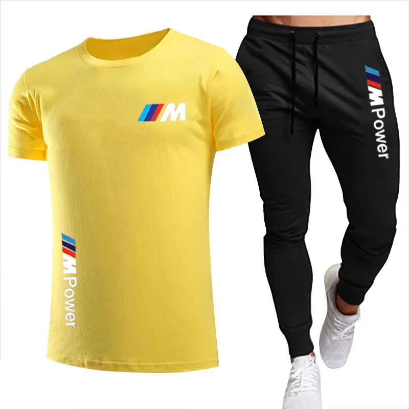 2021 Summer New Men Casual Sets Short Sleeve T Shirt +Pants BMW M Male Tracksuit Set Men's Brand Clothing 2 Pieces Sets
2021 Summer New Men Casual Sets Short Sleeve T Shirt +Pants BMW M Male Tracksuit Set Men's Brand Clothing 2 Pieces Sets