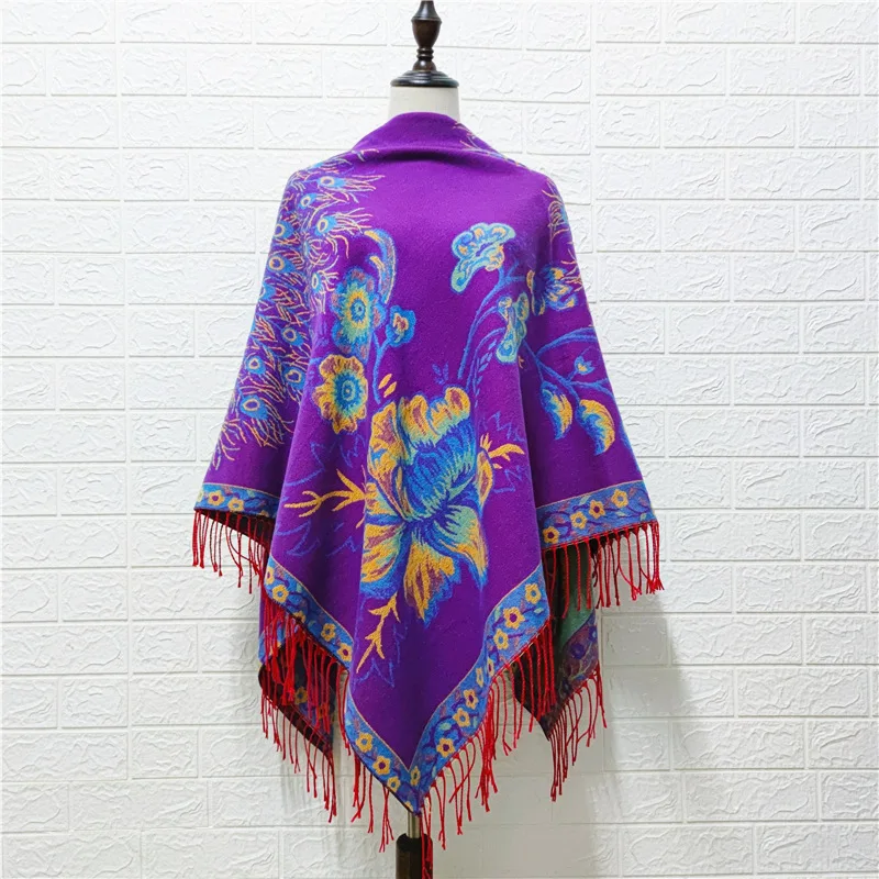 2021 New Peacock Print Large Square Scarf for Elder Women Winter Vintage Warm Tassel Poncho Shawl Cape Female Blanket Shawl Wrap
2021 New Peacock Print Large Square Scarf for Elder Women Winter Vintage Warm Tassel Poncho Shawl Cape Female Blanket Shawl Wrap