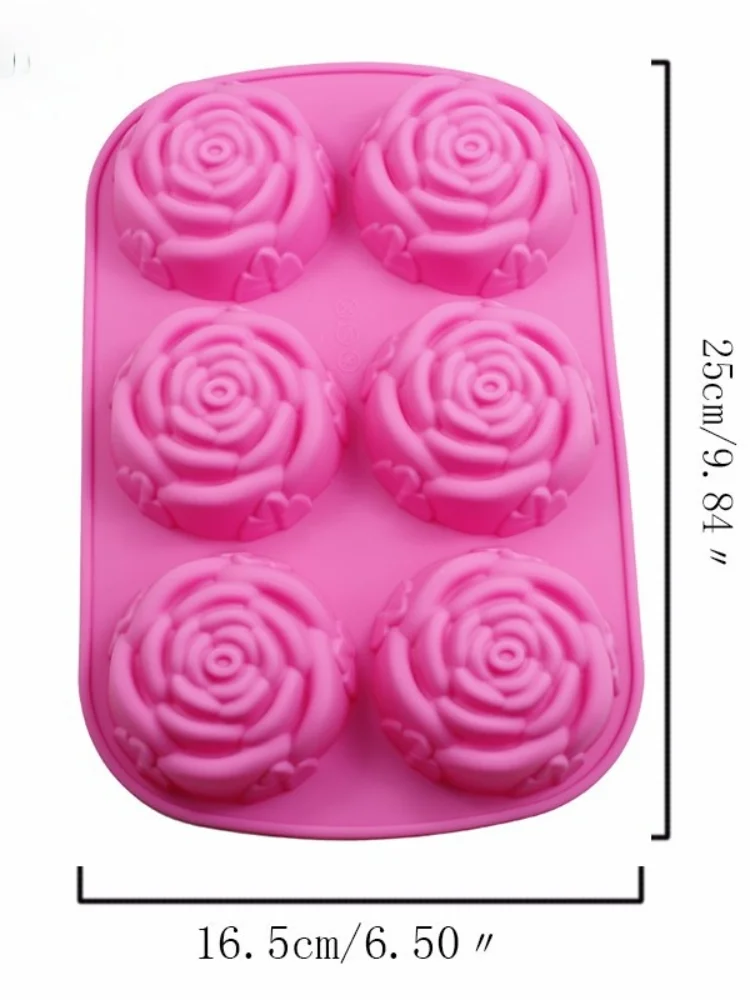 1Pcs Baking Tray Making DIY Baking Tool Candy Decoration 6 Cavity Silicone Rose Shape Kitchen Supplies Fondant Soap Mold
1Pcs Baking Tray Making DIY Baking Tool Candy Decoration 6 Cavity Silicone Rose Shape Kitchen Supplies Fondant Soap Mold