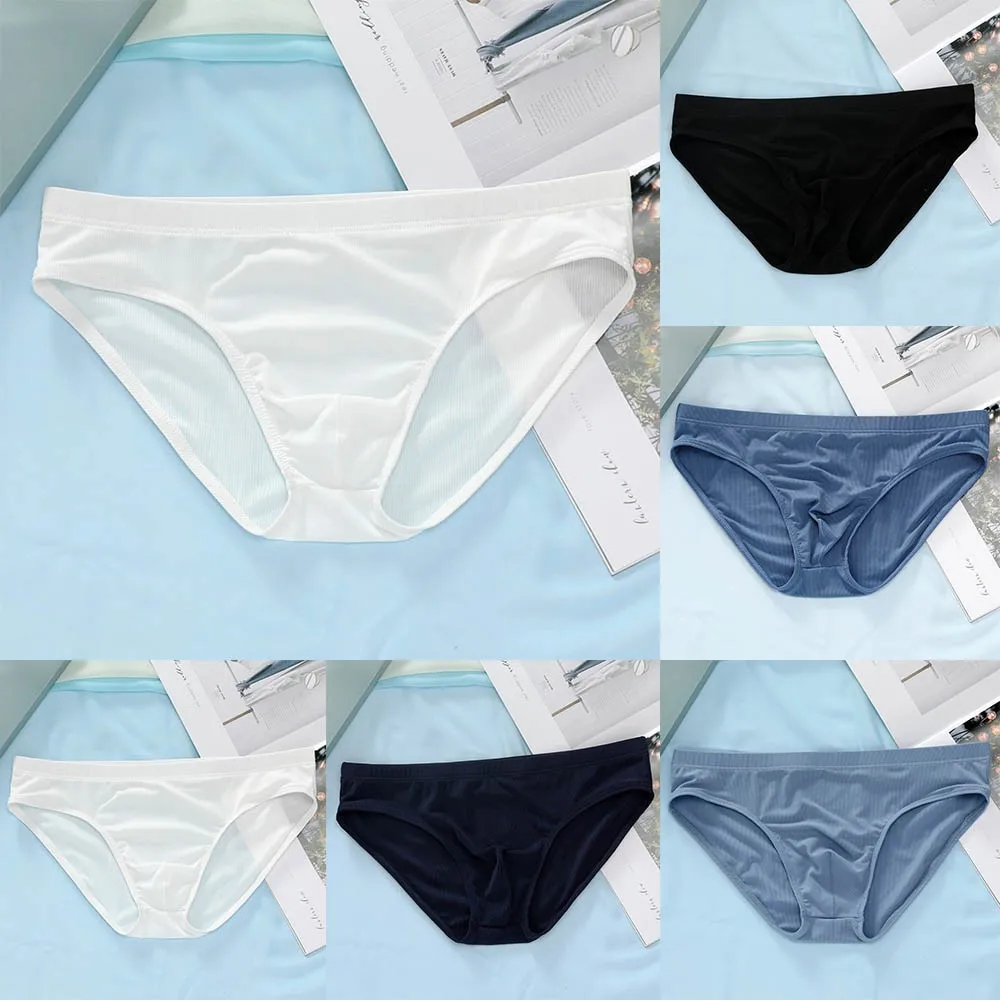 Men Sexy Briefs Ultra-Thin Transparent Shorts Ice Silk Seamless Comfortable Breathable Underwear Low-Waist Seamless Solid Thong
Men Sexy Briefs Ultra-Thin Transparent Shorts Ice Silk Seamless Comfortable Breathable Underwear Low-Waist Seamless Solid Thong