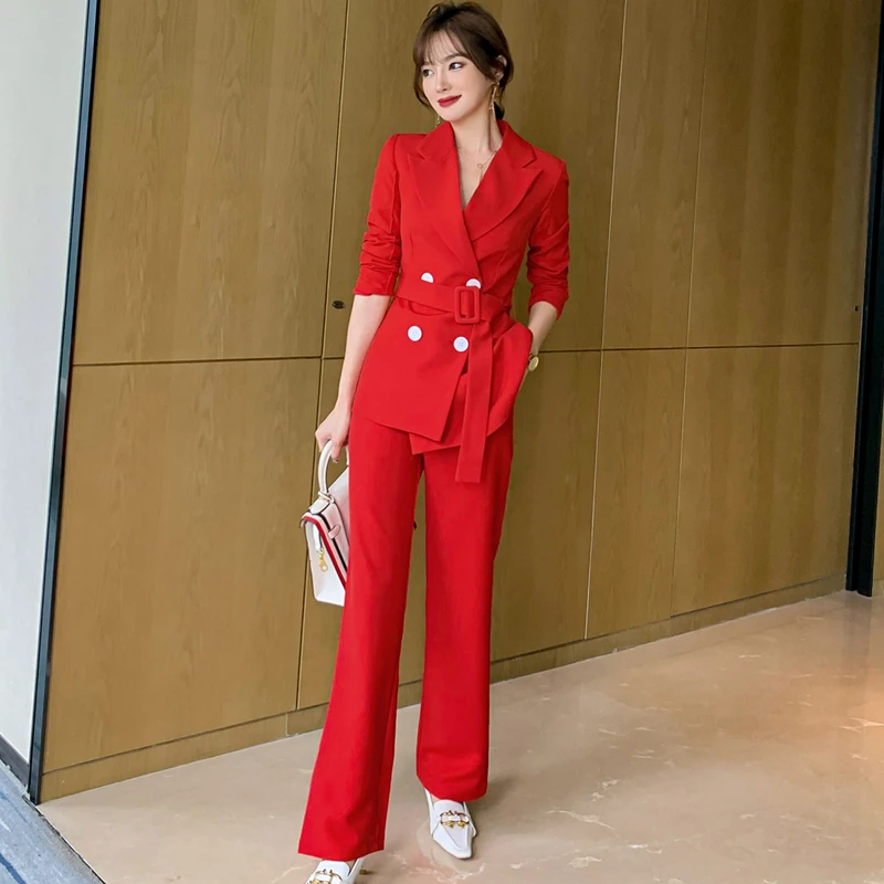 Women Suits Two Piece Blazers Sets New Arrival Casual Double Breasted Blazer Coat And Wide Leg Pants Loose Lady Office Suits
Women Suits Two Piece Blazers Sets New Arrival Casual Double Breasted Blazer Coat And Wide Leg Pants Loose Lady Office Suits