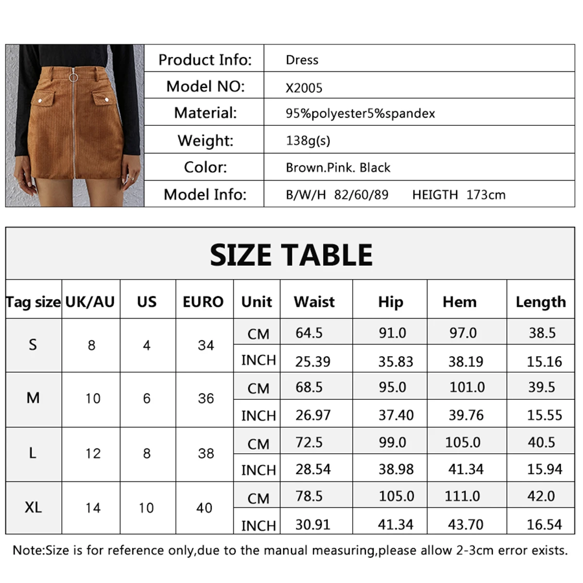 Women Sexy A-Line High Waist Slim Skirts Leopard Solid Color Stylish Corduroy Bodycon Zipper Mini Skirt
Women Sexy A-Line High Waist Slim Skirts Leopard Solid Color Stylish Corduroy Bodycon Zipper Mini Skirt