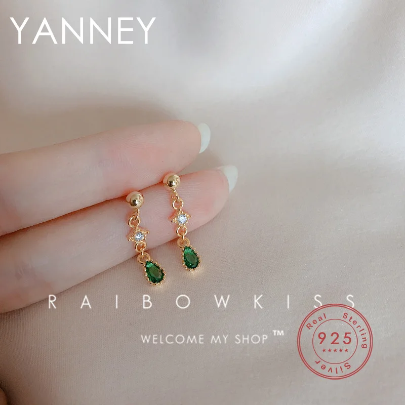 YANNEY Silver Color Emerald Drop Zircon Stud Earrings Fashion Women Girls Simple Luxury Jewelry Christmas Gifts
YANNEY Silver Color Emerald Drop Zircon Stud Earrings Fashion Women Girls Simple Luxury Jewelry Christmas Gifts