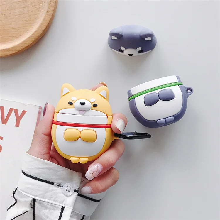 For Apple AirPods Pug Corgi Puppy Dog Case 3D Cute Cartoon Fat Crown Money Pig Panda Wireless Earphone Cover for Airpods 2 Shell
For Apple AirPods Pug Corgi Puppy Dog Case 3D Cute Cartoon Fat Crown Money Pig Panda Wireless Earphone Cover for Airpods 2 Shell