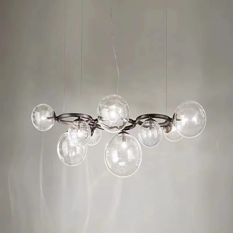 Nordic Designer Chandelier Modern Minimalist Living Room Dining Room Bedroom Bar Smoke Gray Glass LED Decorate Hanging Lights G9
Nordic Designer Chandelier Modern Minimalist Living Room Dining Room Bedroom Bar Smoke Gray Glass LED Decorate Hanging Lights G9