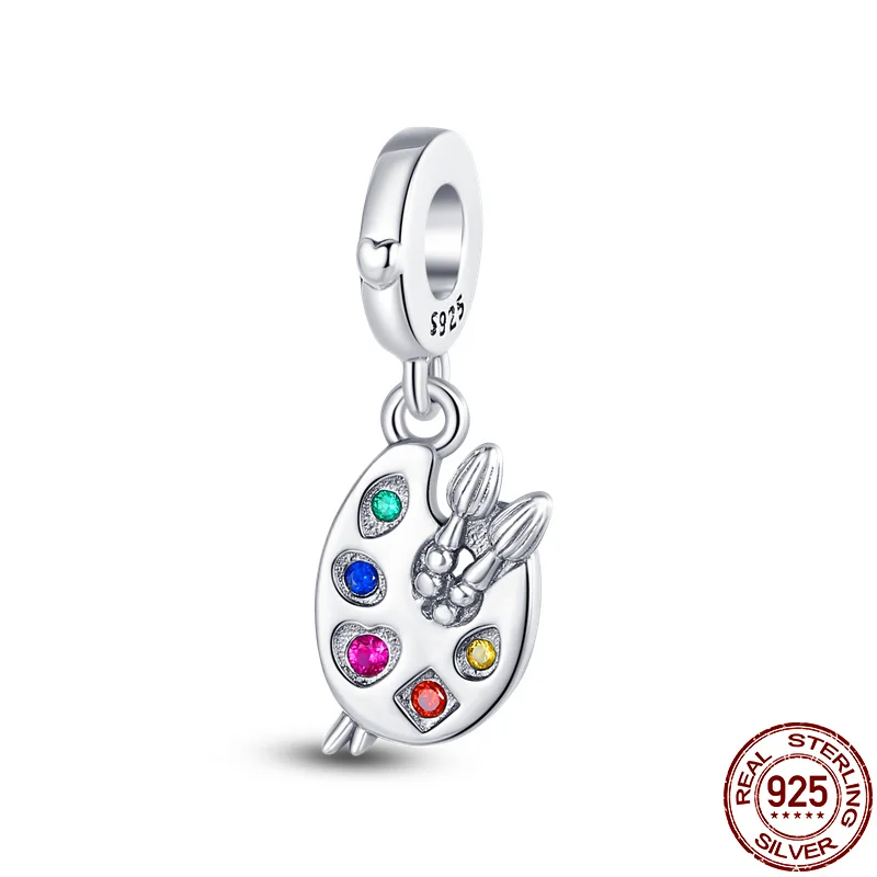 2022 New 925 Sterling Silver Artist's palette pendant Charm Fit Original 3mm Bracelet&Bangle For Women Birthday Fashion Jewelry
2022 New 925 Sterling Silver Artist's palette pendant Charm Fit Original 3mm Bracelet&Bangle For Women Birthday Fashion Jewelry