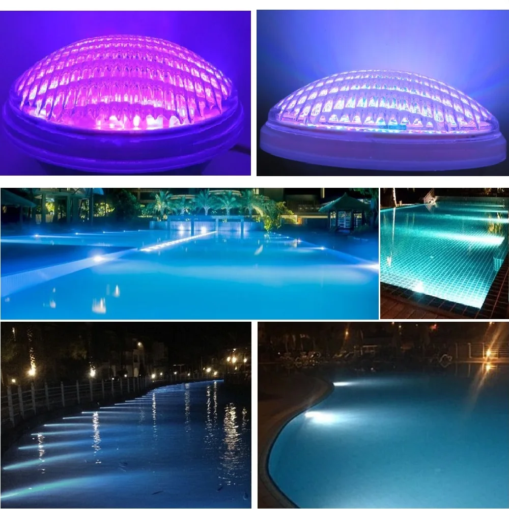 18 LEDs RGB Swimming Pool Lamp Par56 Led Underwater Submersible Light IP68 Waterproof Pond Piscina Lights AC DC12V warm white | Лампы и