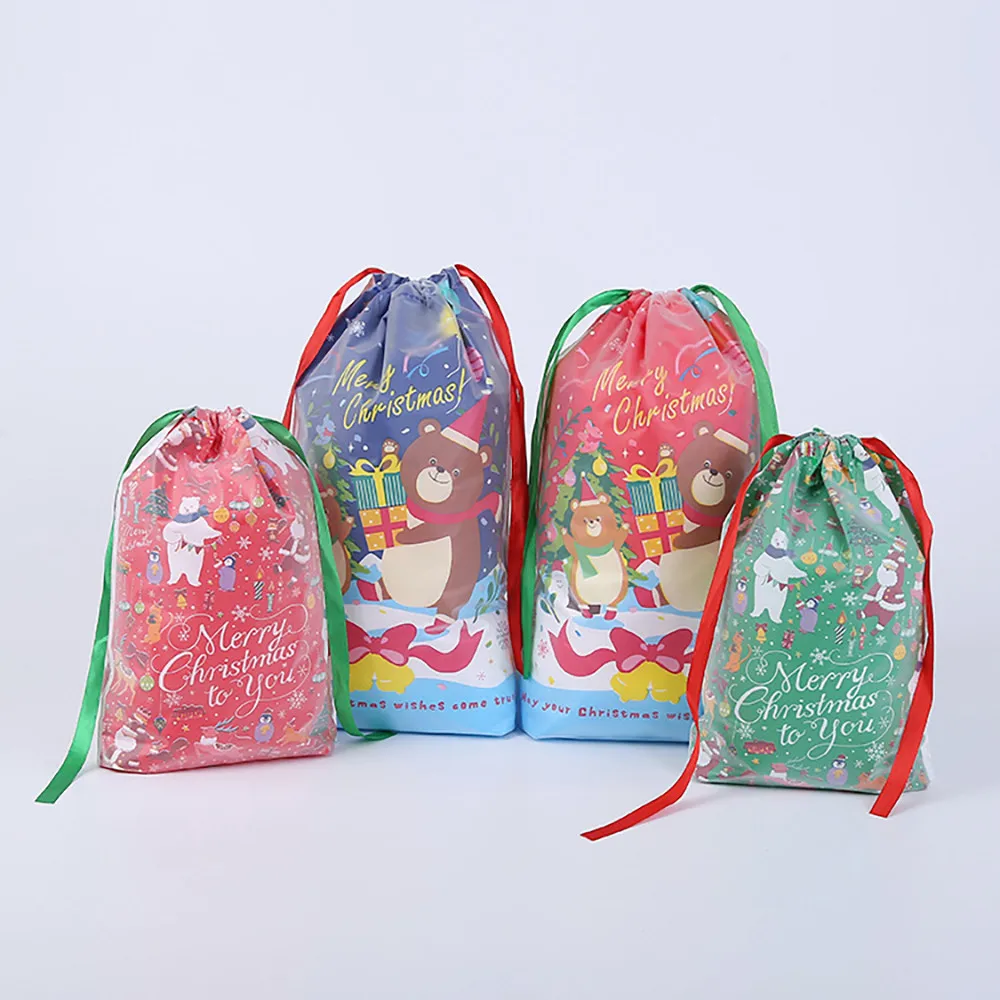 5Pcs Santa Gift Bag PVC Reusable Drawstring Wrap Present Gift Candy Bags Happy New Year Decoration Christmas Party Supplies
5Pcs Santa Gift Bag PVC Reusable Drawstring Wrap Present Gift Candy Bags Happy New Year Decoration Christmas Party Supplies
