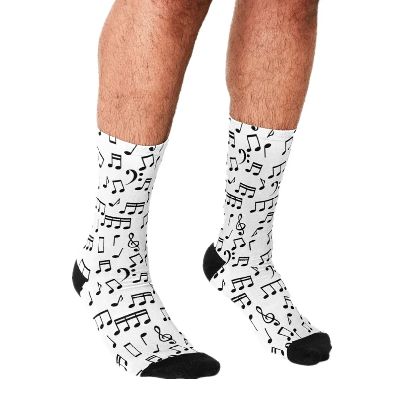 Men's socks Funny Black Music Notes on White Background Socks Men harajuku Happy Novelty boys Crew Casual Crazy Socks for men 
Men's socks Funny Black Music Notes on White Background Socks Men harajuku Happy Novelty boys Crew Casual Crazy Socks for men