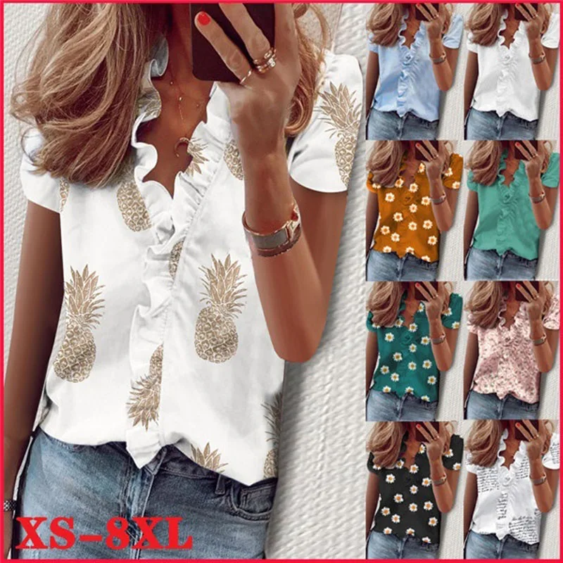 Women Summer Casual Vogue T-Shirt with Stand Collar Short Sleeve Pullover Oversized Flower Letter Print Loose Elegant 90s Tops
Women Summer Casual Vogue T-Shirt with Stand Collar Short Sleeve Pullover Oversized Flower Letter Print Loose Elegant 90s Tops