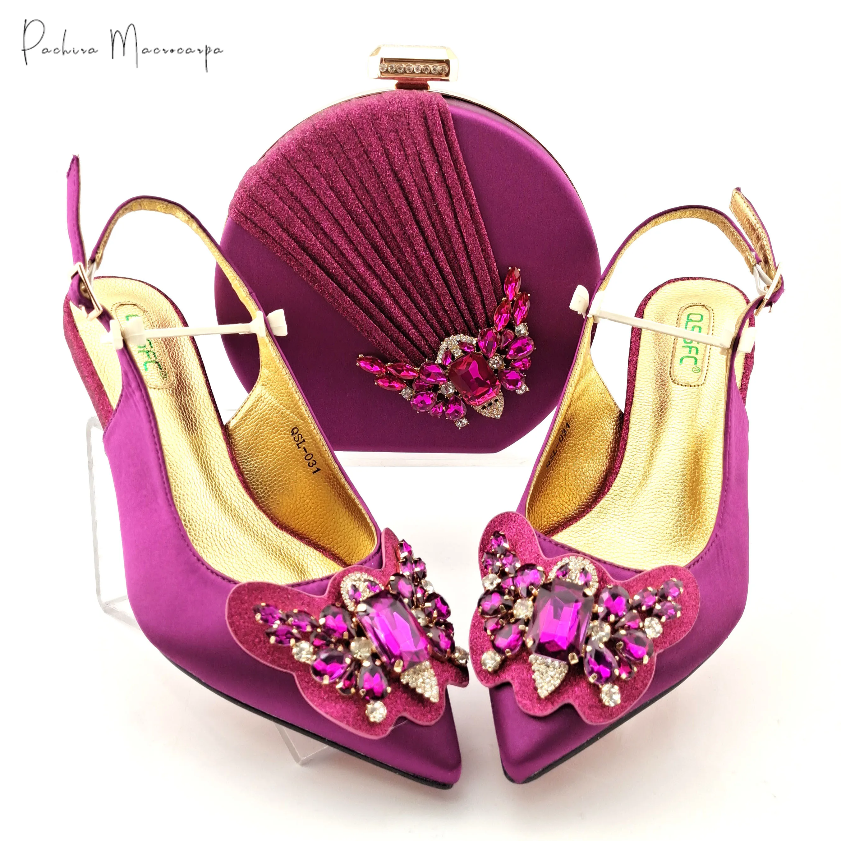 Italian Design New Nigerian Special Butterfly-Kond Style Colorful Crystal Decoration Magenta Color Party Women Shoes and Bag Set
Italian Design New Nigerian Special Butterfly-Kond Style Colorful Crystal Decoration Magenta Color Party Women Shoes and Bag Set
