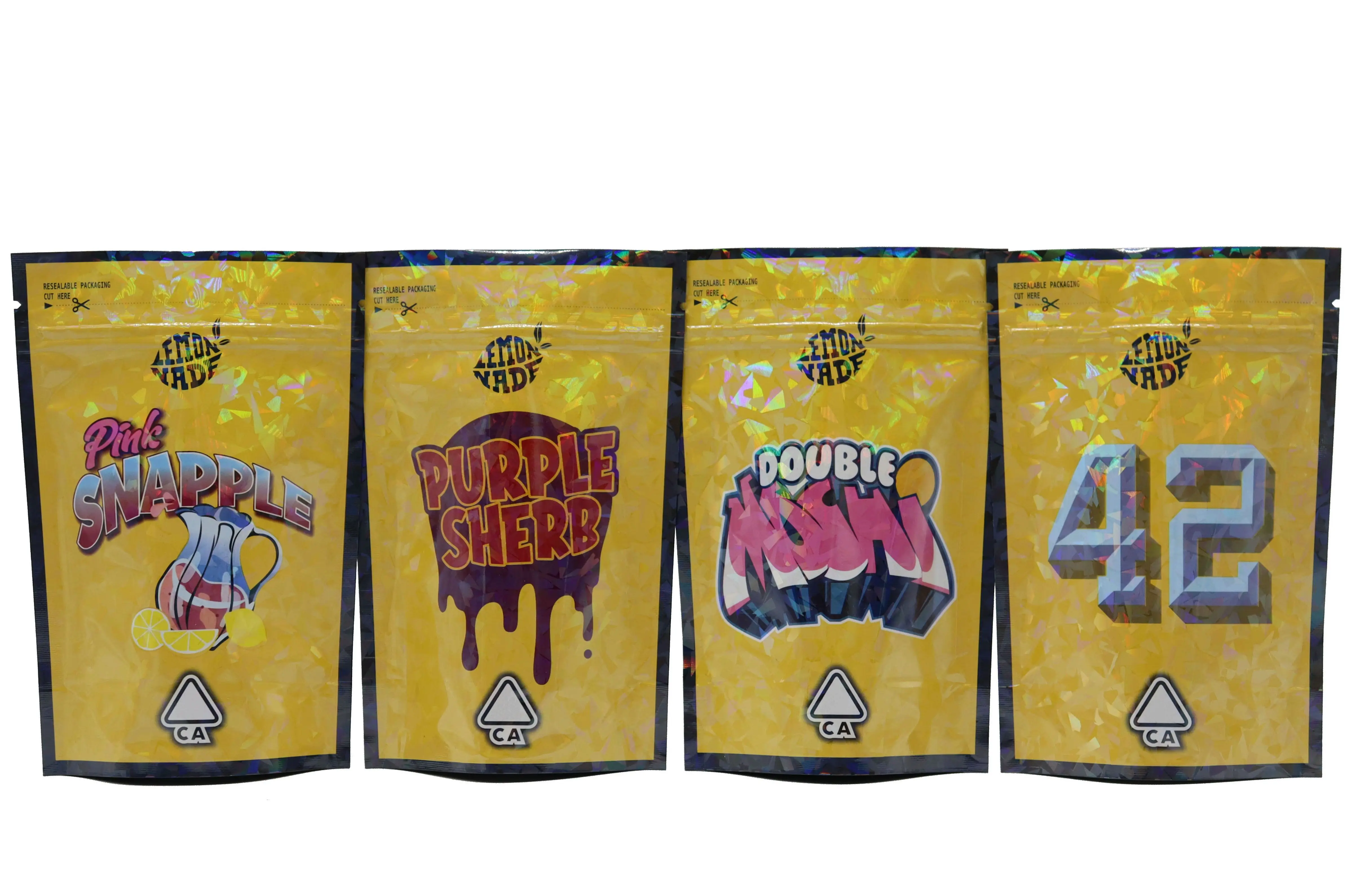 Smell Proof Mylar Bags 3.5 g Resealable Iridescent Film Stand-up Ziplock Foil Heat Seal Candy Pouch Pancakes for Food Storage
Smell Proof Mylar Bags 3.5 g Resealable Iridescent Film Stand-up Ziplock Foil Heat Seal Candy Pouch Pancakes for Food Storage