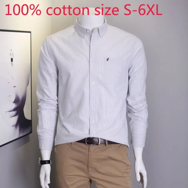 New Arrival Fashion Spring And Autumn 100% Pure Cotton Men Long Sleeve Oxford Stripe Casual Shirts Plus Size S M L XL 2XL-5XL6XL
New Arrival Fashion Spring And Autumn 100% Pure Cotton Men Long Sleeve Oxford Stripe Casual Shirts Plus Size S M L XL 2XL-5XL6XL