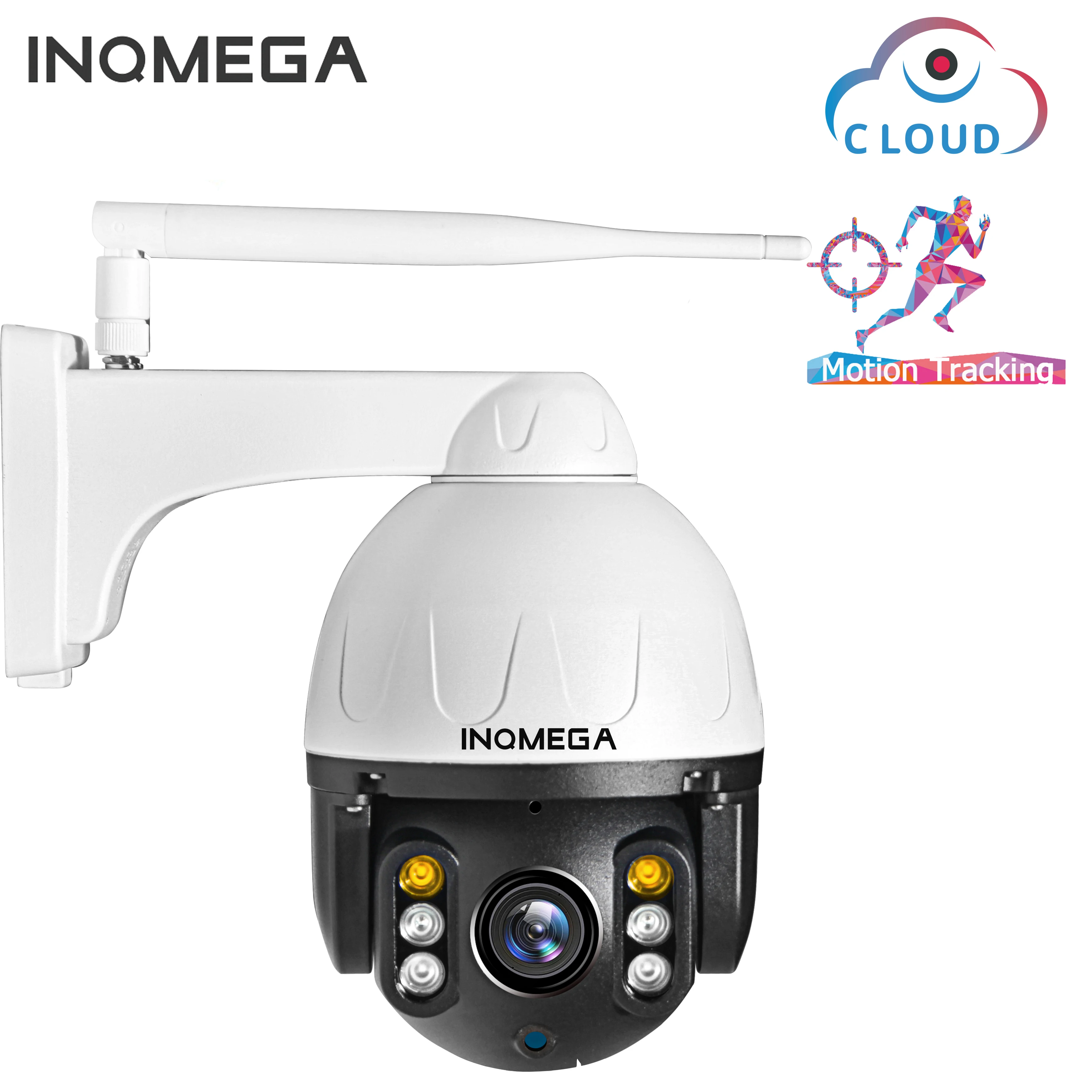 

INQMEGA Cloud 1080P Outdoor PTZ IP Camera WIFI Speed Dome Auto Tracking Camera 4X Digital Zoom 2MP Onvif IR CCTV Security Camera