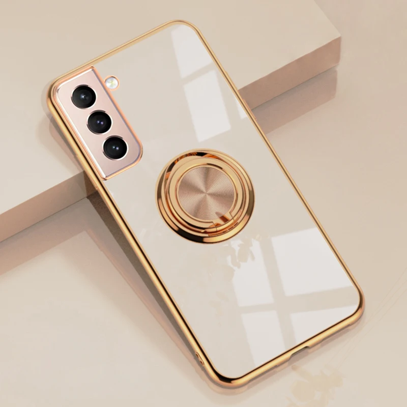 For Samsung Galaxy S21 Ultra Electroplating Slim Ring Back Holder kickstand Cover for Note 10 Plus Note 20 Ultra S20 FE чехол 
For Samsung Galaxy S21 Ultra Electroplating Slim Ring Back Holder kickstand Cover for Note 10 Plus Note 20 Ultra S20 FE чехол