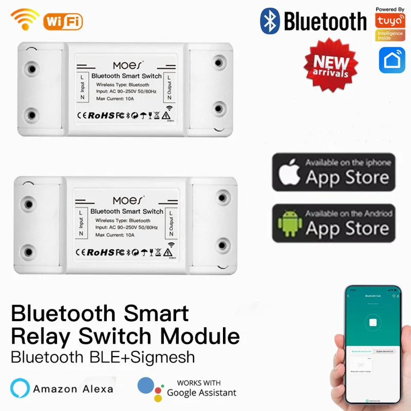 10A Bluetooth Smart Switch For LOS/Android Voice Control Breaker Timer Smart Life APP Wireless Switch Relay Module Smart Home
10A Bluetooth Smart Switch For LOS/Android Voice Control Breaker Timer Smart Life APP Wireless Switch Relay Module Smart Home