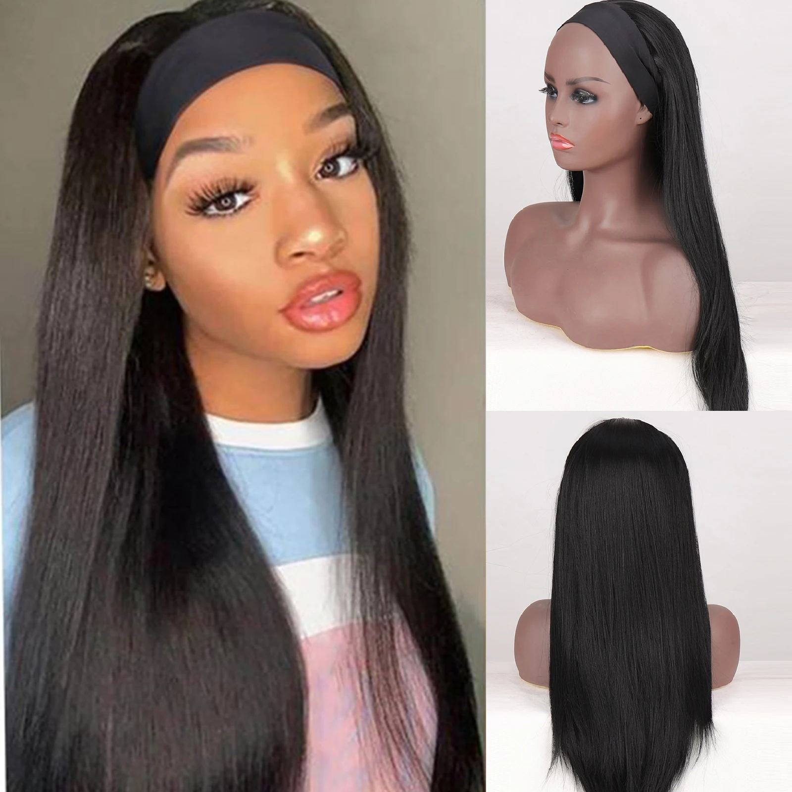 Длинный прямой женский парик LVHAN, без клея, с ремешком на голову, в бразильском стиле, для черных женщин 
Длинный прямой женский парик LVHAN, без клея, с ремешком на голову, в бразильском стиле, для черных женщин