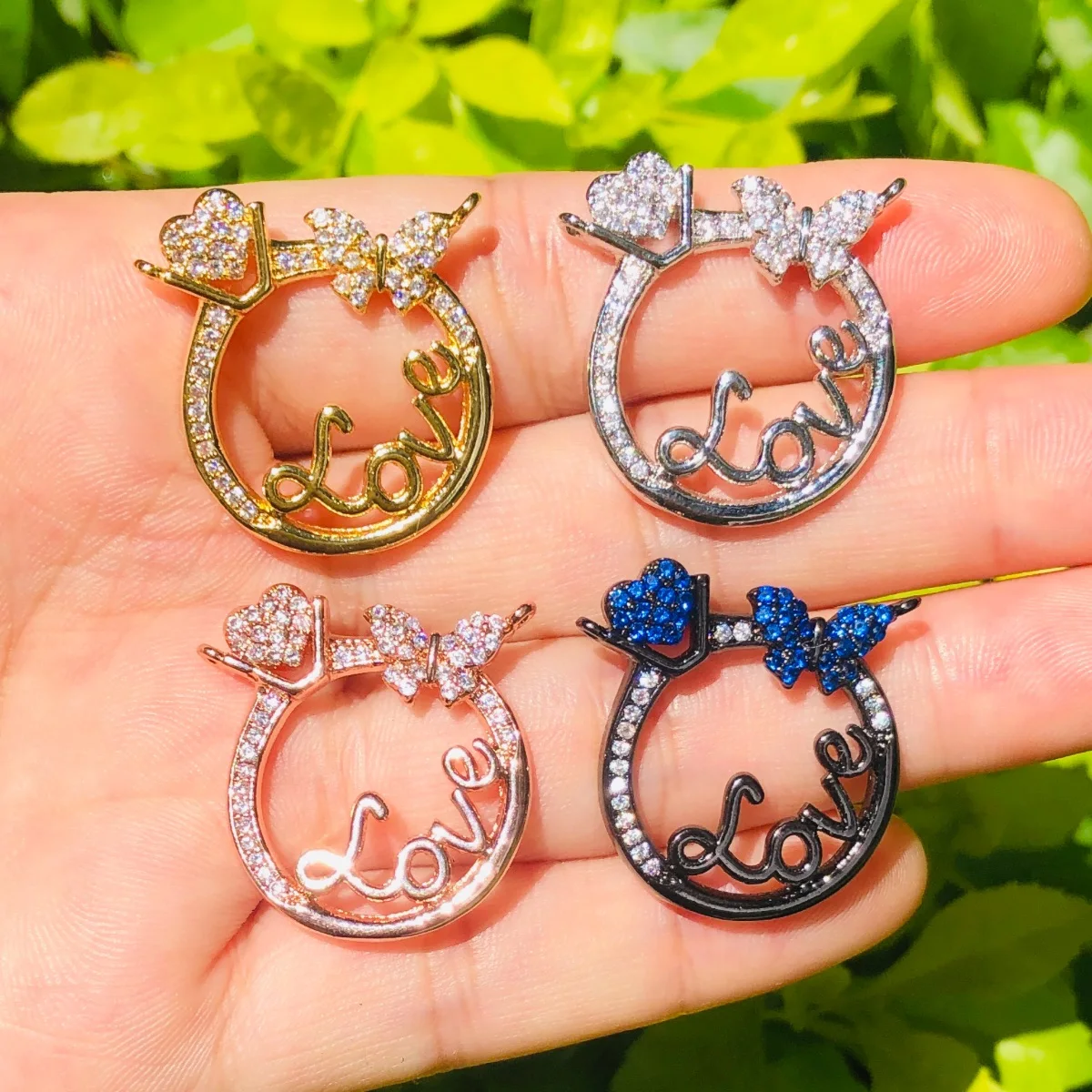 5pcs LOVE Words Butterfly Charm for Jewelry Making Rhinestone Paved Letters Pendant Women Bracelet Necklace Earring Keychain DIY
5pcs LOVE Words Butterfly Charm for Jewelry Making Rhinestone Paved Letters Pendant Women Bracelet Necklace Earring Keychain DIY