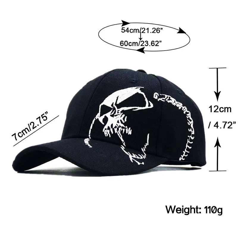 New Baseball Cap Personalized Skull Head Embroidery Fashion Men and Women Outdoor Sports Cap Sun Hat Hip Hop
New Baseball Cap Personalized Skull Head Embroidery Fashion Men and Women Outdoor Sports Cap Sun Hat Hip Hop