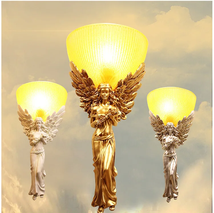 European Style Retro Angel Wall Lamp Light Luxury Living Room TV Wall Villa KTV Aisle Bedroom Decoration Bedside Lamp E27
European Style Retro Angel Wall Lamp Light Luxury Living Room TV Wall Villa KTV Aisle Bedroom Decoration Bedside Lamp E27