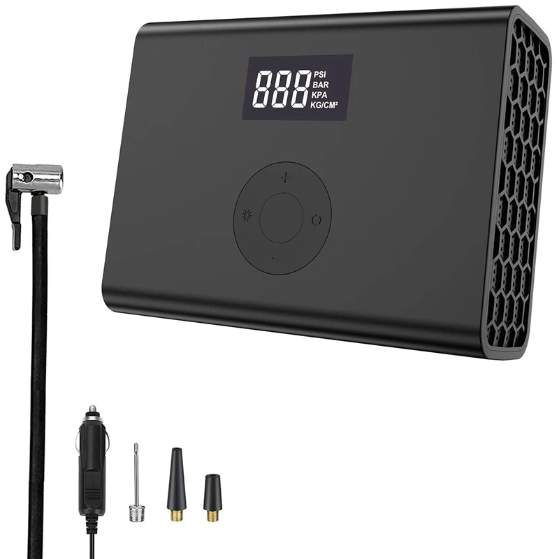 Portable Air Compressor for Car Tires,DC 12V 100W Tire Inflator with LED Flashlight,Air Pump with HD LCD Screen for Bike
Portable Air Compressor for Car Tires,DC 12V 100W Tire Inflator with LED Flashlight,Air Pump with HD LCD Screen for Bike