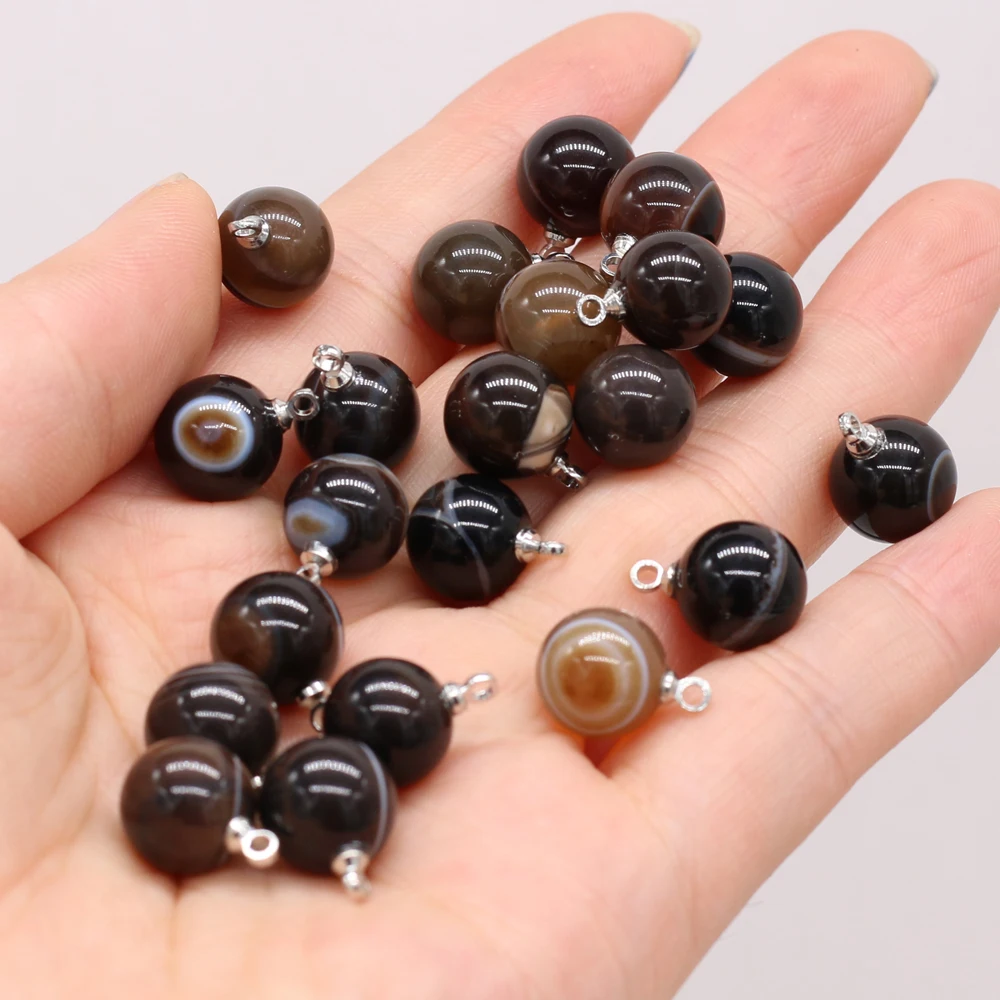 Natural Stone Charms Black Stripe Agate Ball 10mm Pendants For Jewelry Making Necklace Bracelet Earring Accessories
Natural Stone Charms Black Stripe Agate Ball 10mm Pendants For Jewelry Making Necklace Bracelet Earring Accessories
