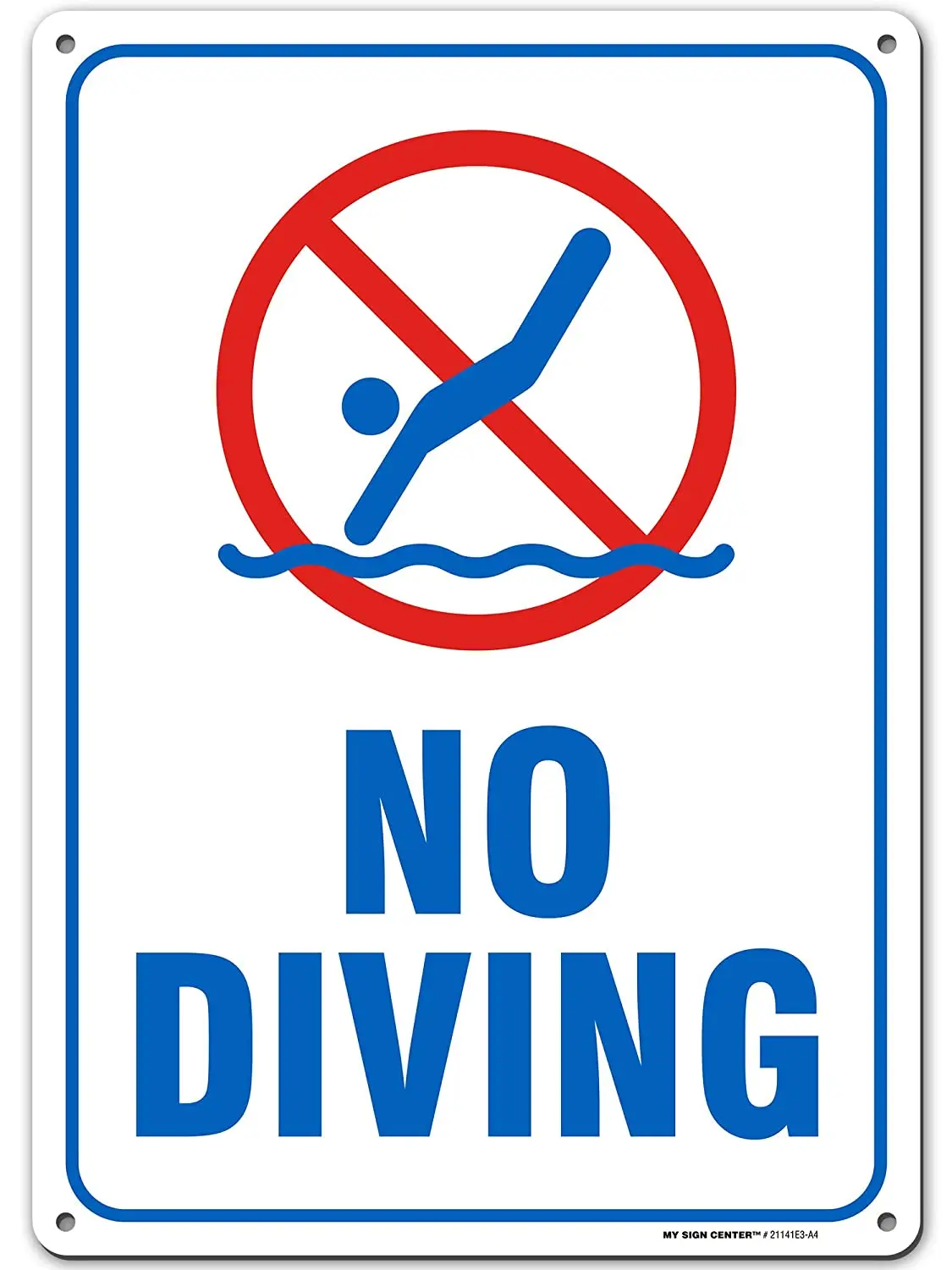 Caution No Diving Sign,Industrial Grade Aluminum, Easy Mounting, Rust-Free/Fade Resistance, Indoor/Outdoor
Caution No Diving Sign,Industrial Grade Aluminum, Easy Mounting, Rust-Free/Fade Resistance, Indoor/Outdoor