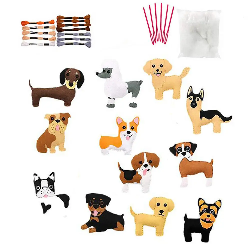 Sew Mini Dog Craft Kit For Kids 12 Pcs Felt Sewing Kit For Kids 4-6 With Instructions And Sewing Supplies Fun DIY Craft Set F 
Sew Mini Dog Craft Kit For Kids 12 Pcs Felt Sewing Kit For Kids 4-6 With Instructions And Sewing Supplies Fun DIY Craft Set F