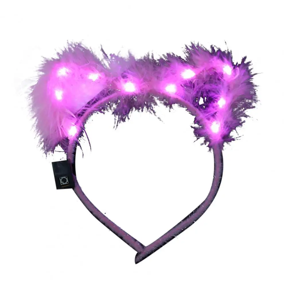 Thickened Feather LED Light Cat Ear Headband Party Decoration Hair Accessories
Thickened Feather LED Light Cat Ear Headband Party Decoration Hair Accessories