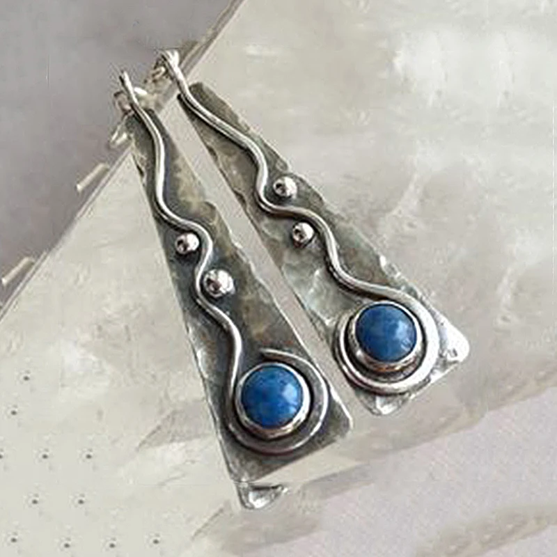 Vintage Silver Color Drop Earrings For Women Blue Stone Resin Long Hanging Twist Beaded Dangle Pendientes 2019 O3D263
Vintage Silver Color Drop Earrings For Women Blue Stone Resin Long Hanging Twist Beaded Dangle Pendientes 2019 O3D263