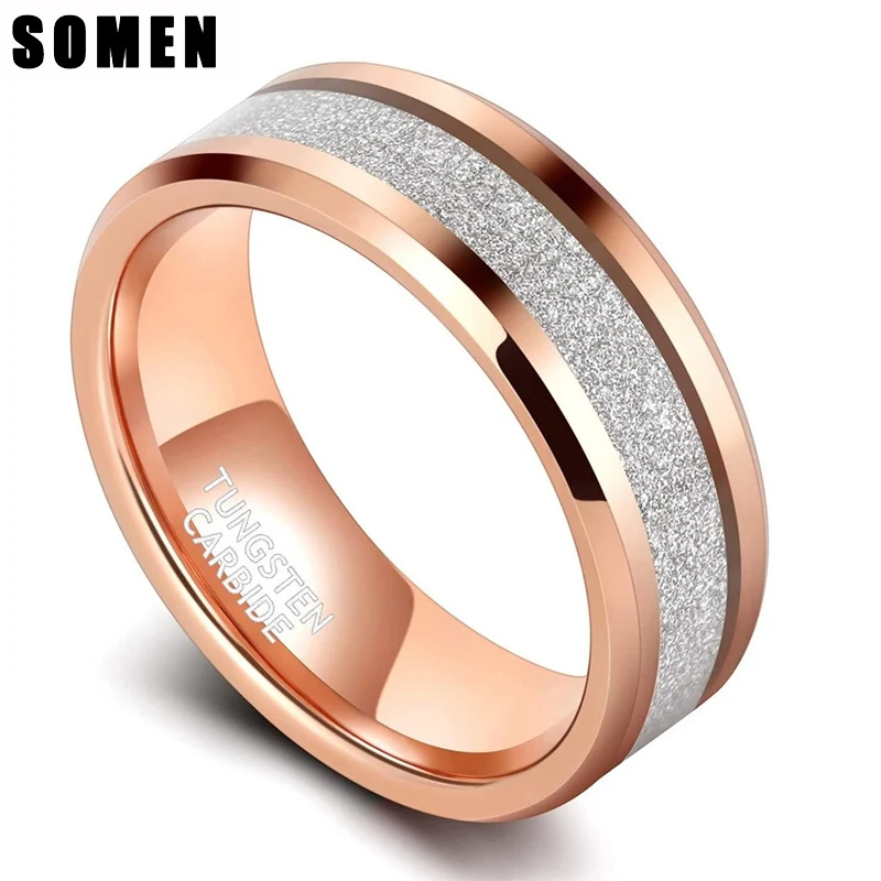 Somen Men Women Tungsten Wedding Rings 8mm Rose Gold Silver Color Matte Unisex Wedding Band Luxury Comfort Fit
Somen Men Women Tungsten Wedding Rings 8mm Rose Gold Silver Color Matte Unisex Wedding Band Luxury Comfort Fit