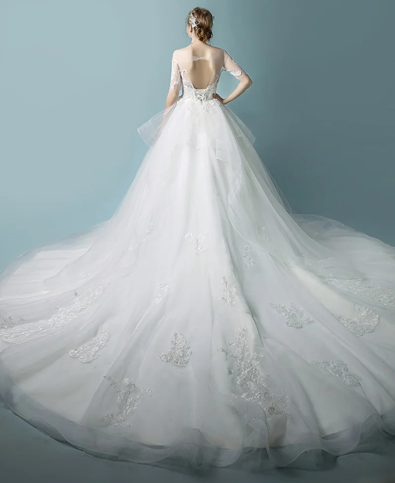 Muslim Wedding Dress 2020 Elegant High Neck With Train Princess Bride Dress Luxury Lace Embroidery Wedding Gown Vestido De Noiva
Muslim Wedding Dress 2020 Elegant High Neck With Train Princess Bride Dress Luxury Lace Embroidery Wedding Gown Vestido De Noiva