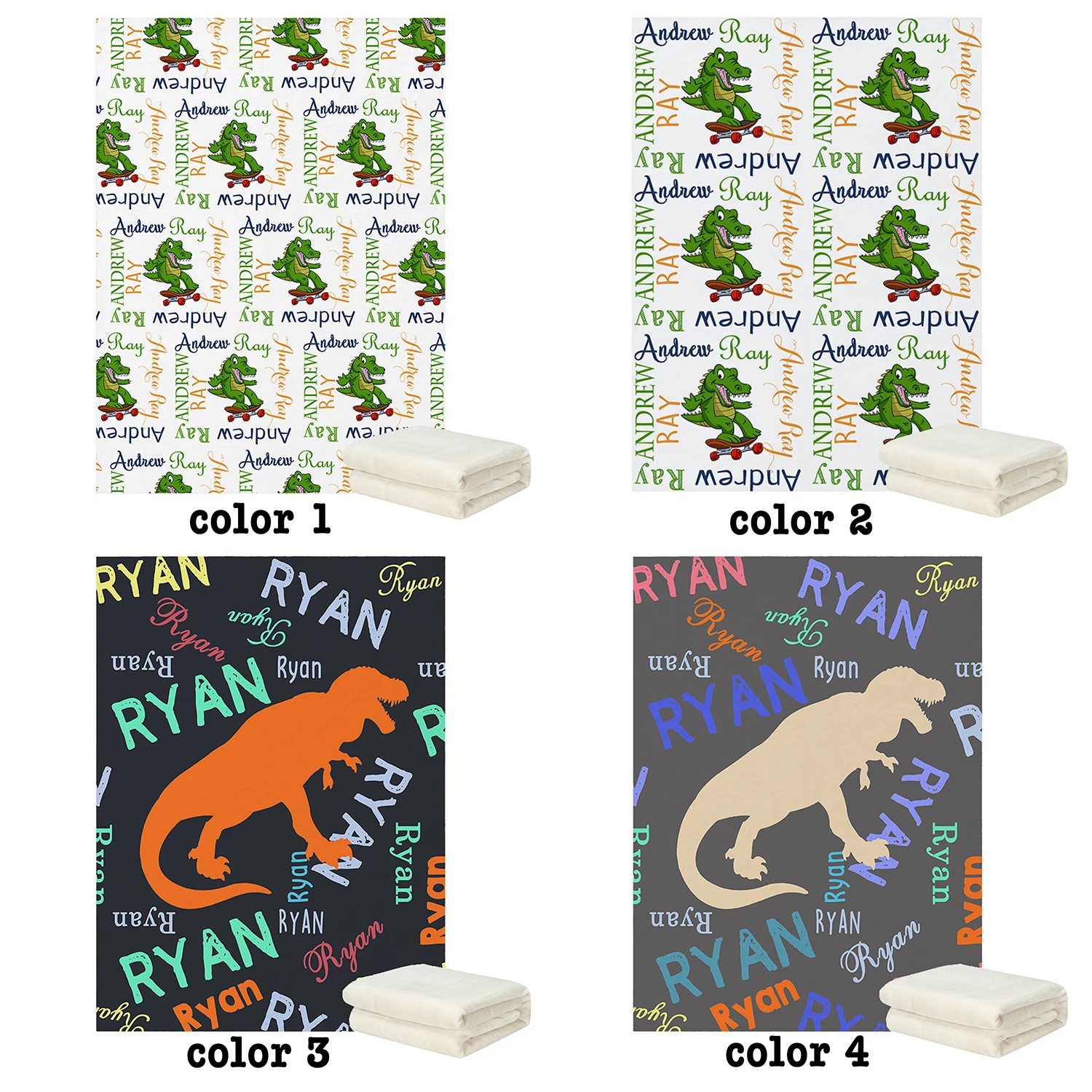 LVYZIHO Personalized Dinosaur Blanket T-Rex, Dino Bedding Boy Blanket - 30x40 / 48x60 / 60x80 Inches - Fleece Blanket
LVYZIHO Personalized Dinosaur Blanket T-Rex, Dino Bedding Boy Blanket - 30x40 / 48x60 / 60x80 Inches - Fleece Blanket
